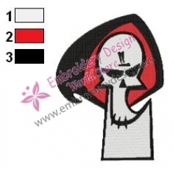 The Grim Adventures Face Embroidery Design 02